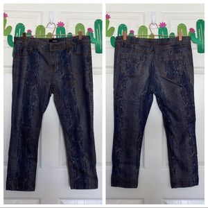 a.n.a Petite Multicolor Snakeskin Ankle Jeans